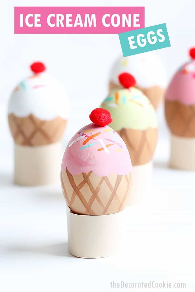 Ice cream cone easter eggs