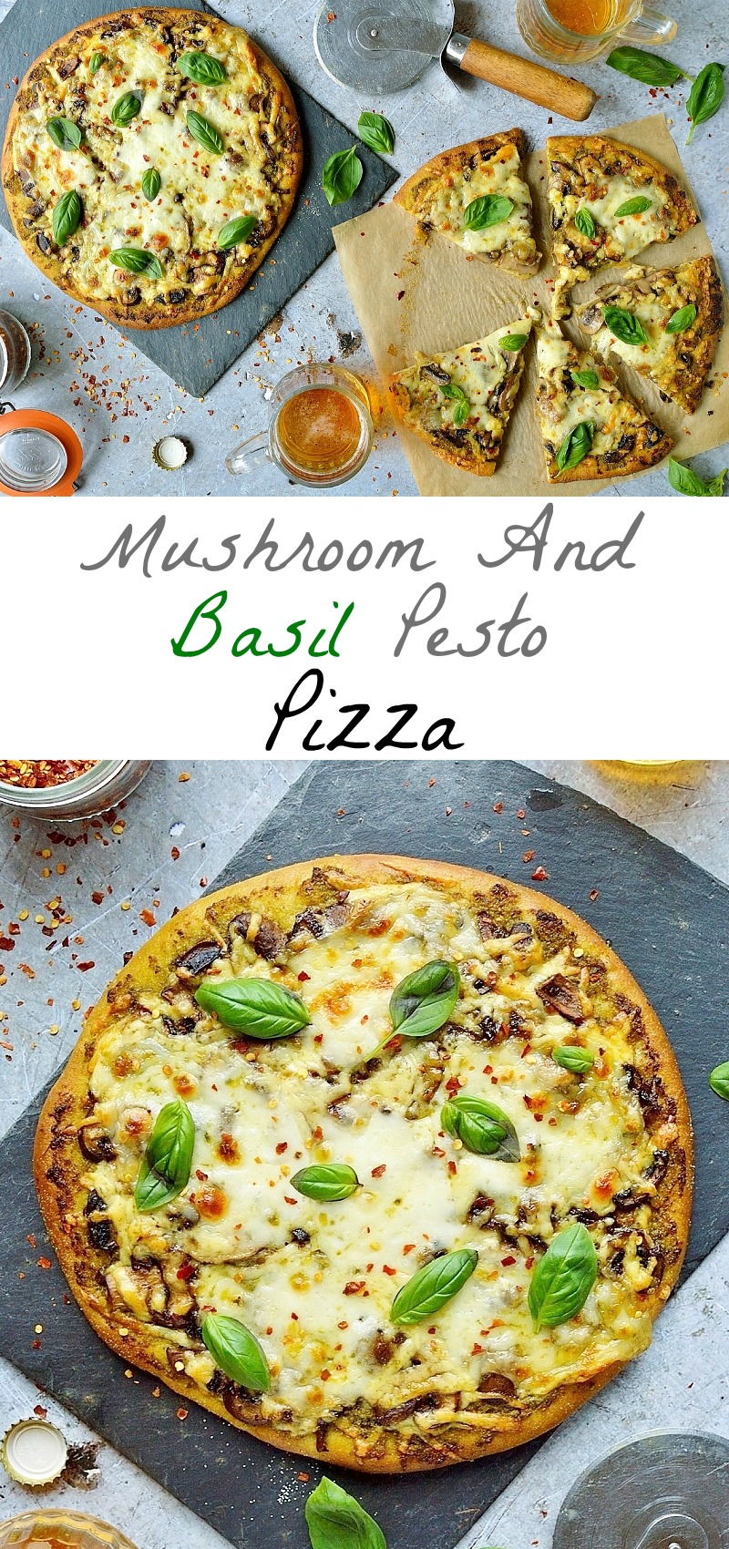 Mushroom pesto pizza pinterest