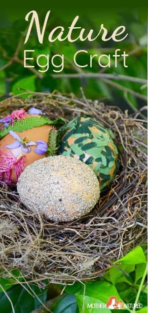 Nature craft easter eggs