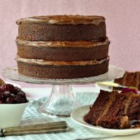 The ultimate chocolate layer cake - a rich, moist, fudgy chocolate cake filled with smooth chocolate ganache, the ultimate treat!