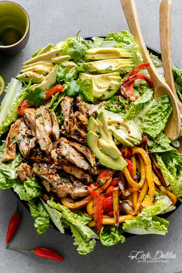 Chicken fajita salad