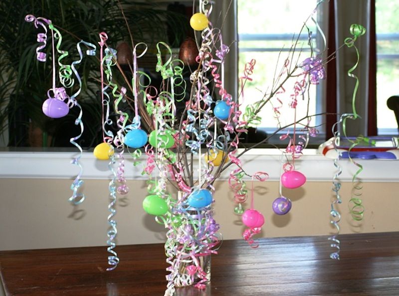 Curly ribbons easter tree