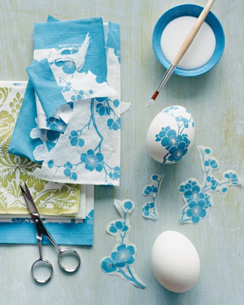 Diy decoupage easter eggs