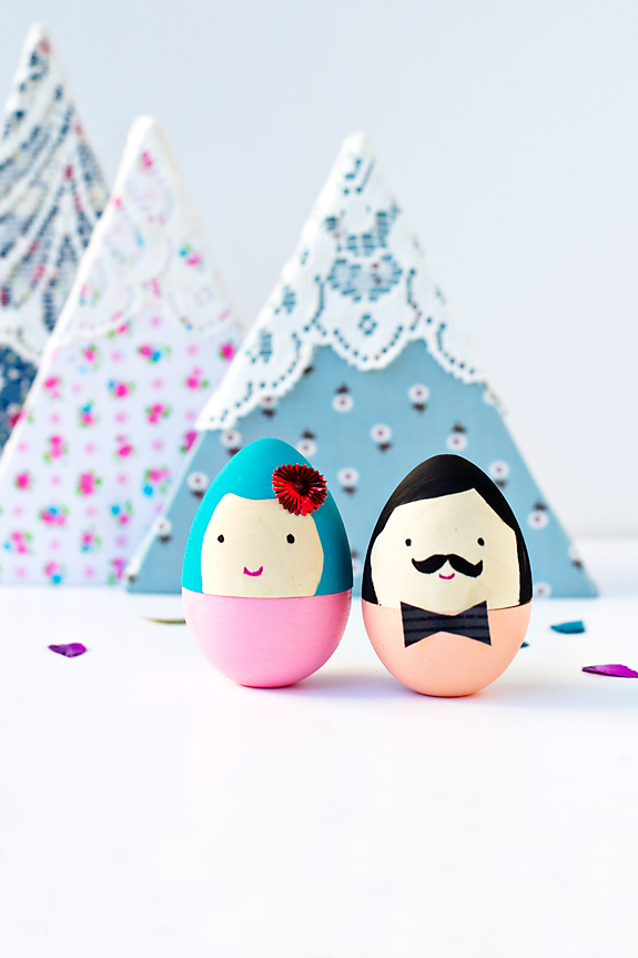Diy mr and mrs easter eggs
