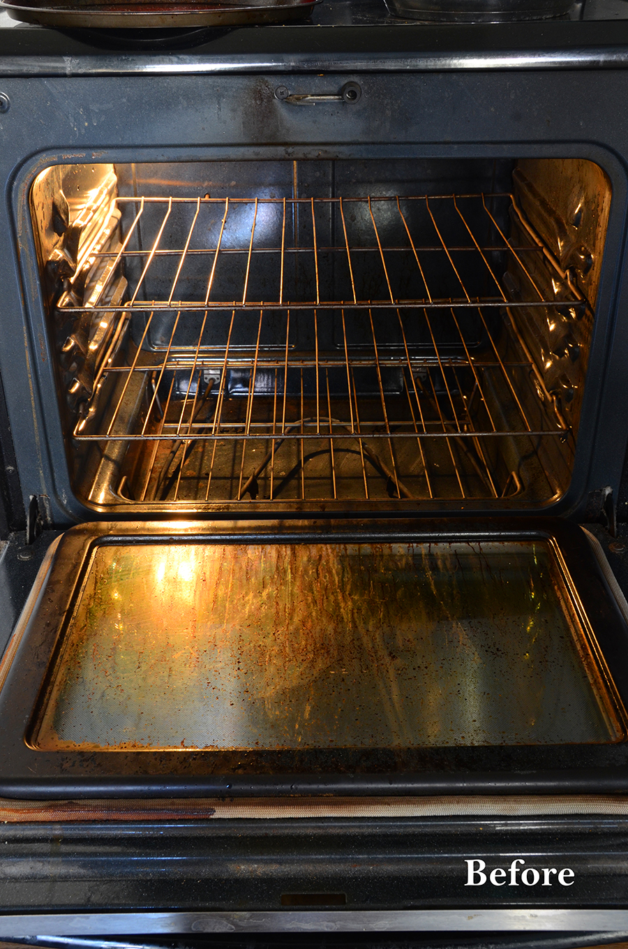 Diy oven cleaner before