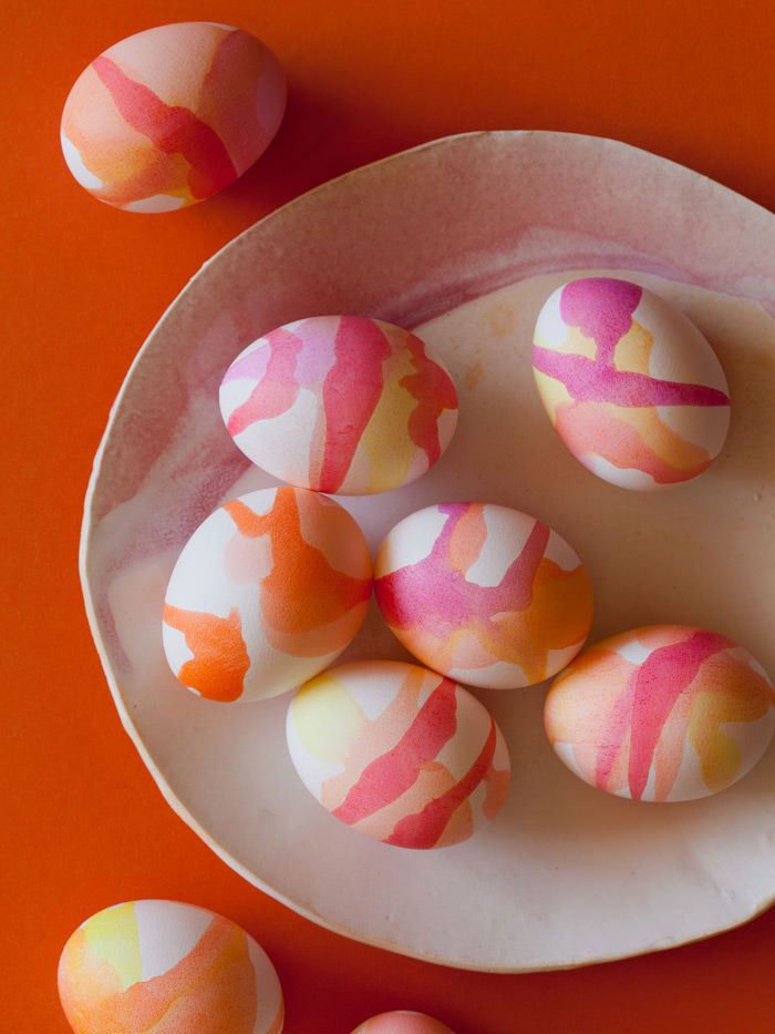 Diy watercolor easter eggs