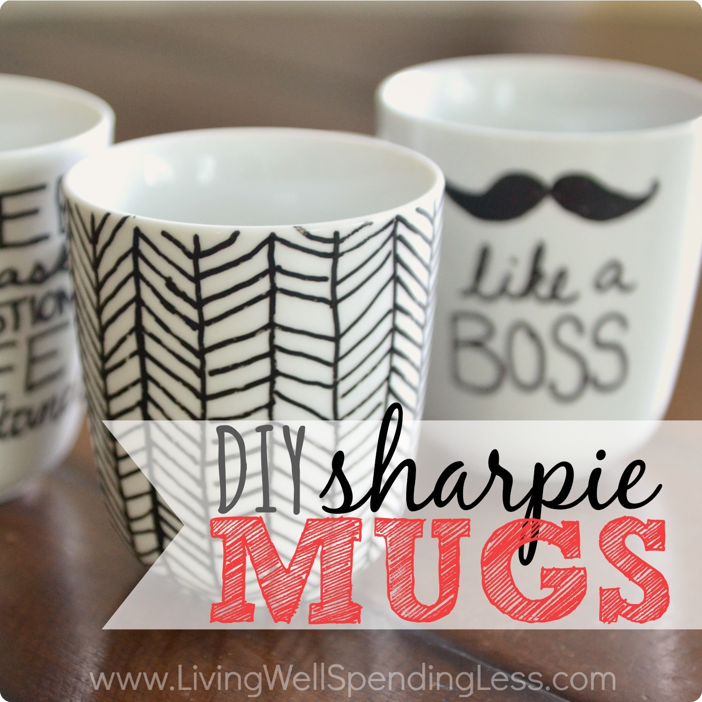 Diy black sharpie mugs