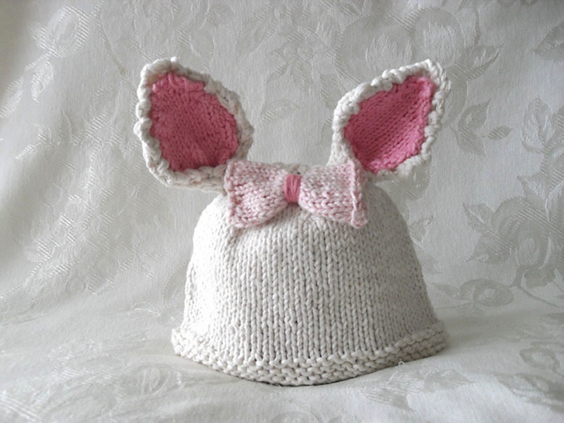 Easter bunny baby hat
