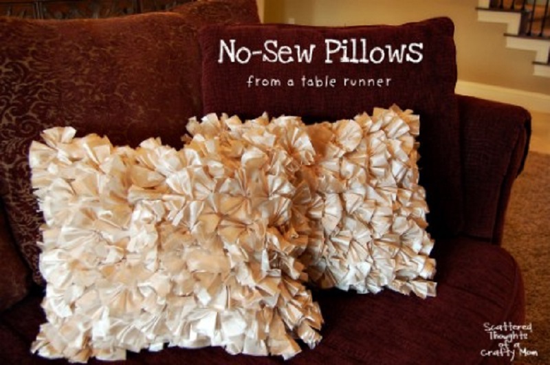 No sew ruffled pillows