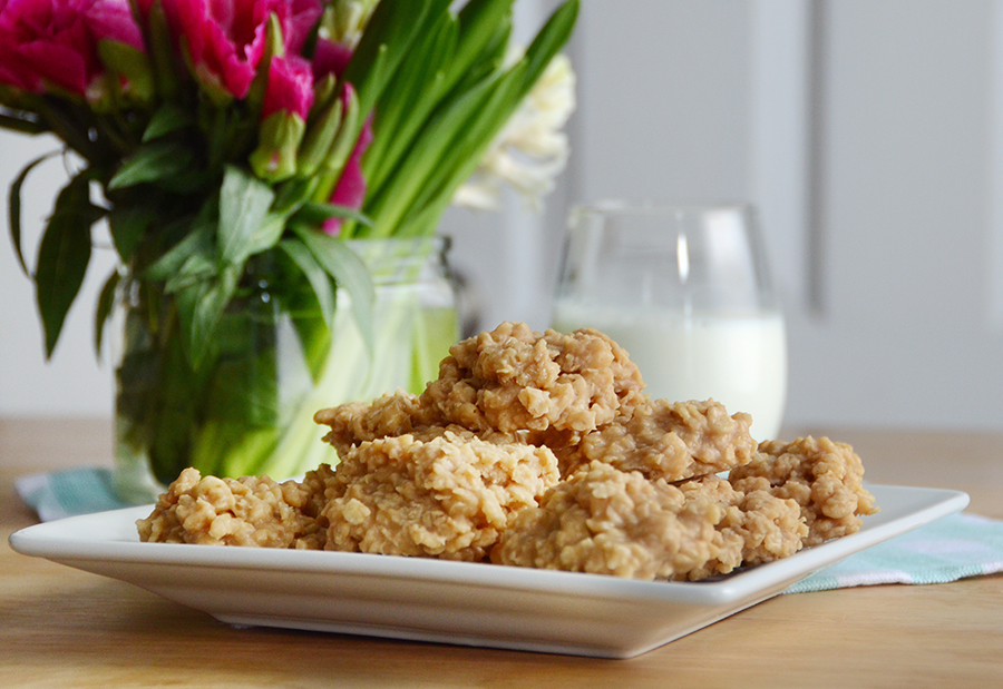 Peanut butter crisp no bake cookies 7