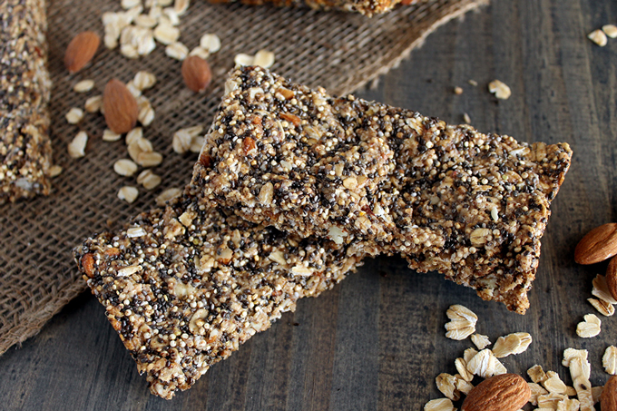 Quinoa chia seed protein bars