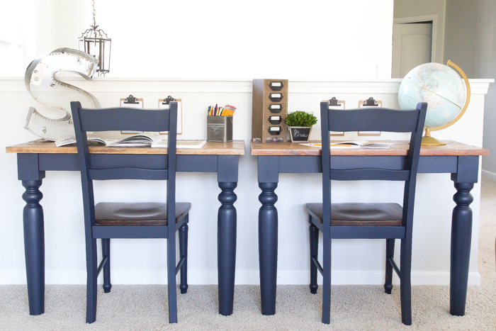 kitchen table as desk