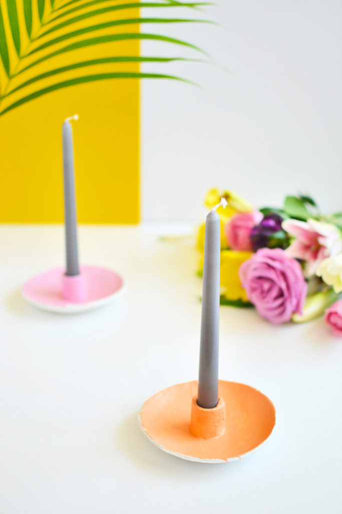 Saucer candle holders