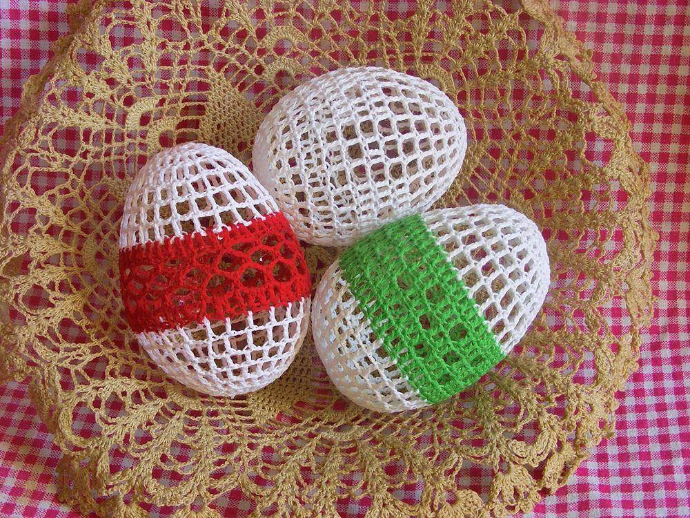 Thread crochet easter eggs pattern