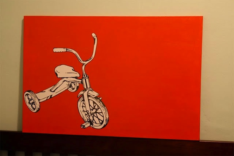 Tricycle sketch pop art