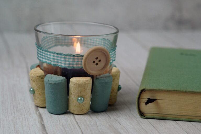 Wine cork candle holder