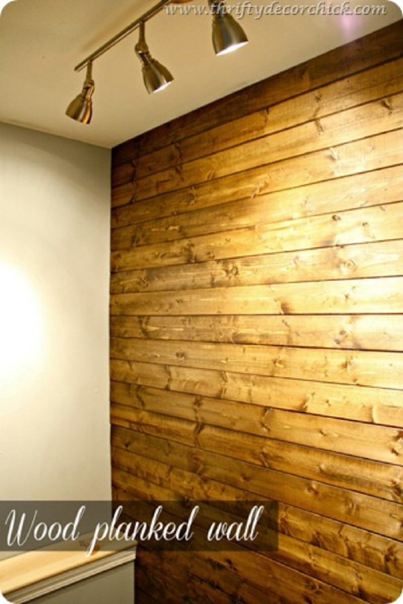 Wood planked wall