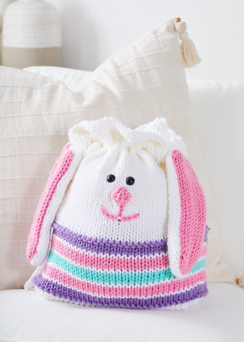 Bunny gift bag knit