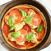 Cropped vegan margarita pizza with gluten free socca crust bake again 5minutes jpg