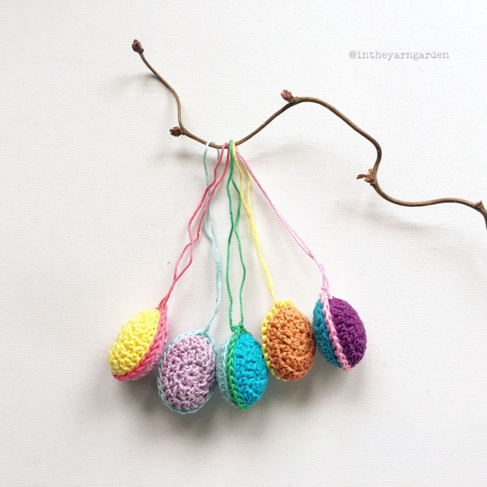 Hanging easter egg ornaments