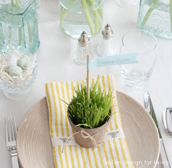 Nature easter tablescape