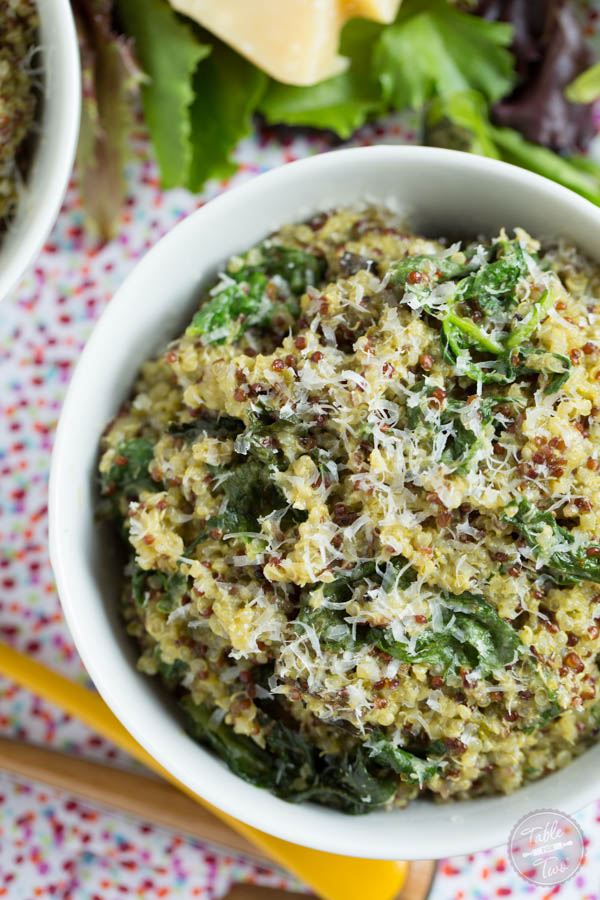 Spinach pesto quinoa