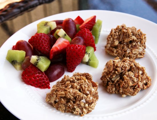 Vegan banana oatmea cookies