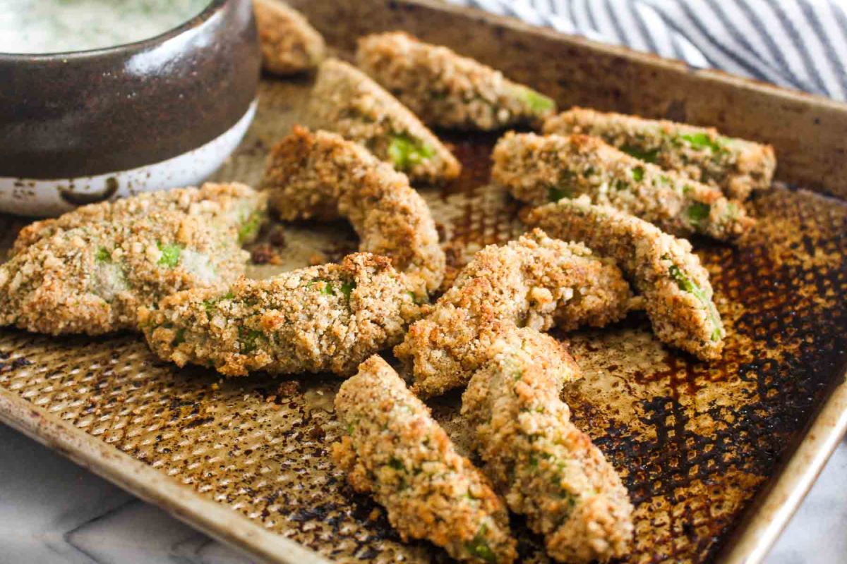 Avocado fries with cilantro lime dipping sauce recipe