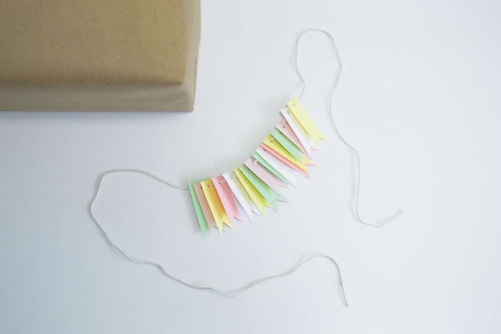 Colorful spring gift wrap string