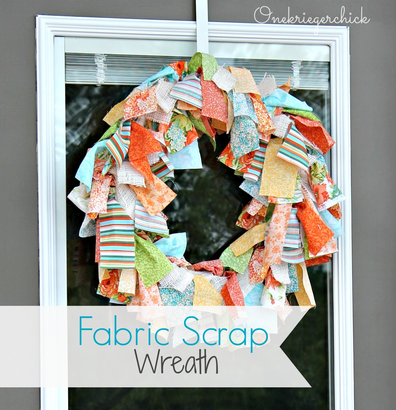Diy fabric scrap wreath