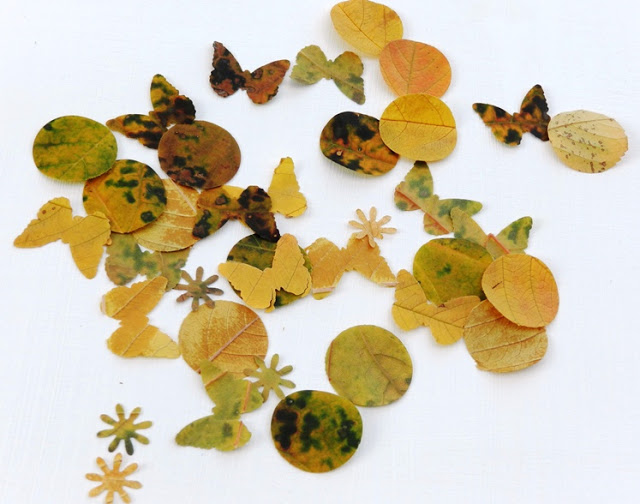 Diy leaf confetti