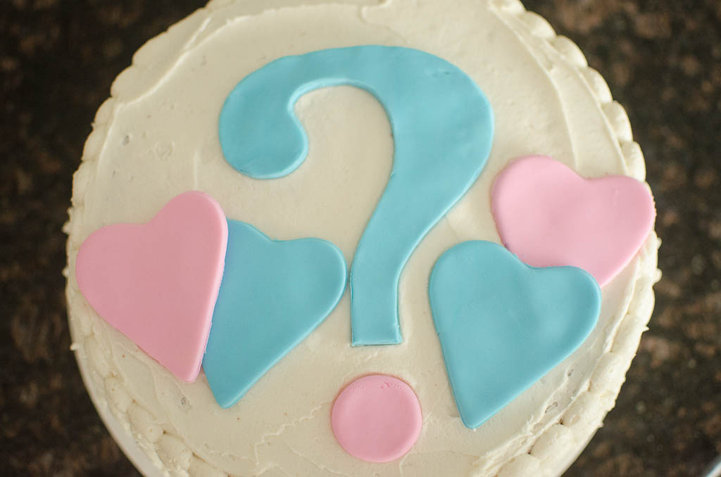 Diy vanilla cake gender reveal