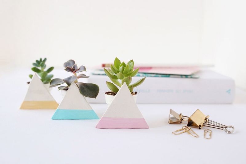 Diy geo planters favors