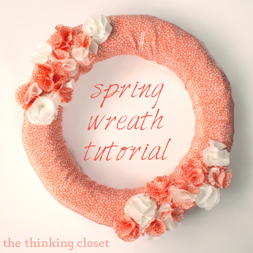 Fabric spring wreath