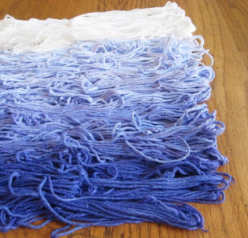 Fading ombre yarn