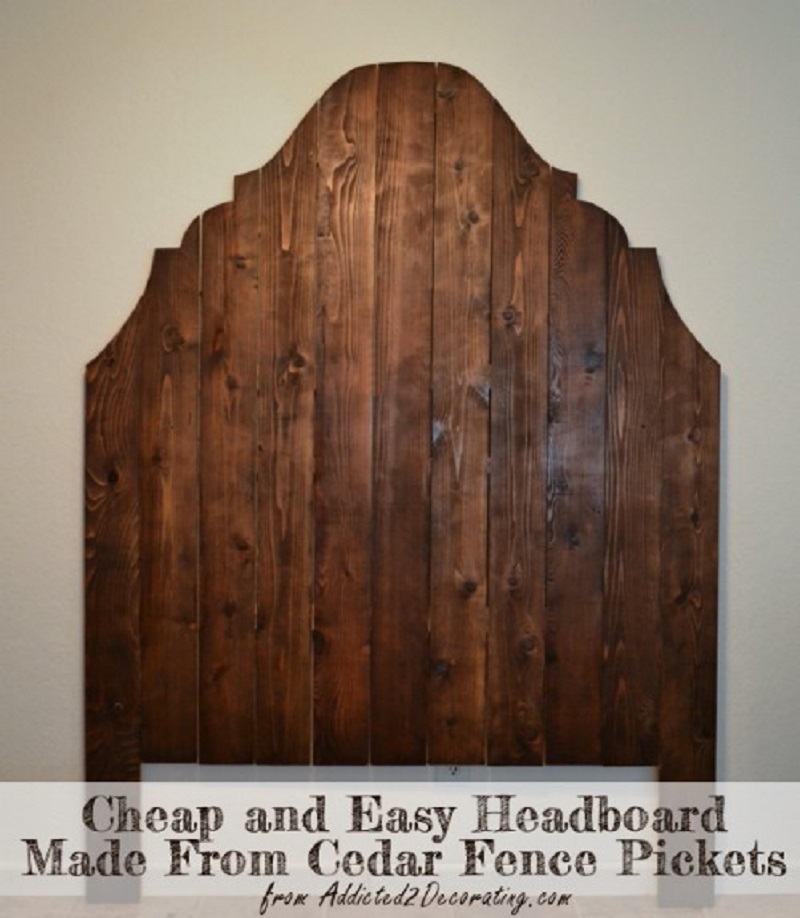 Fence picket headboard