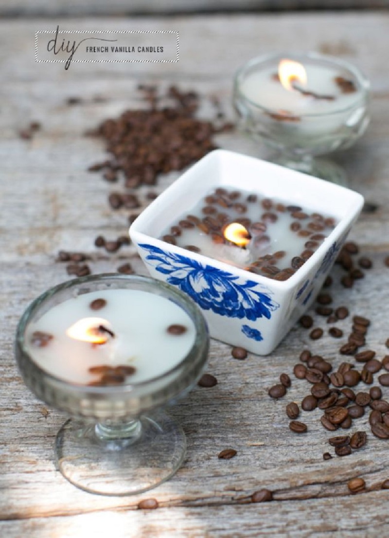 French vanilla coffee bean candles