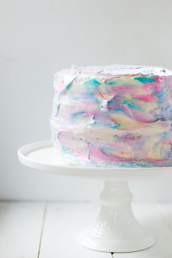 Gender reveal cake marble recipe