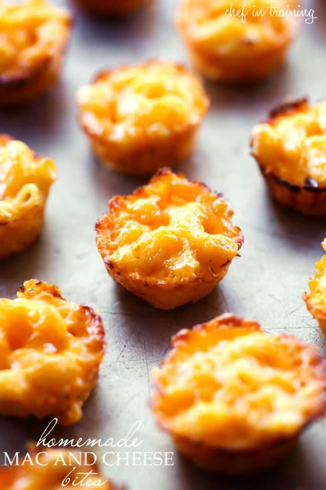 Homemade mac and cheese bites