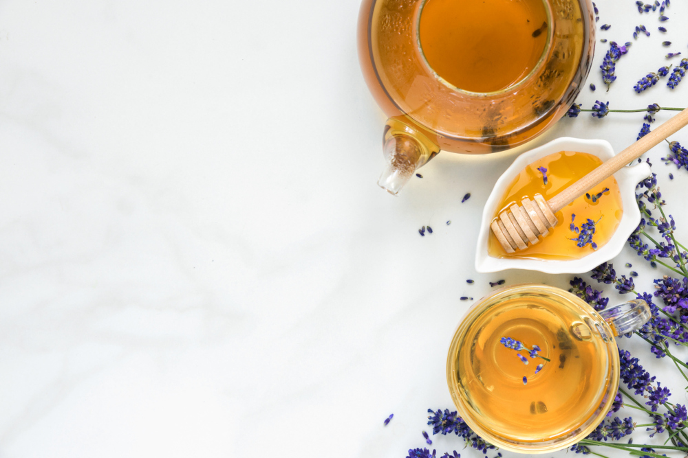 Lavender tea with honey