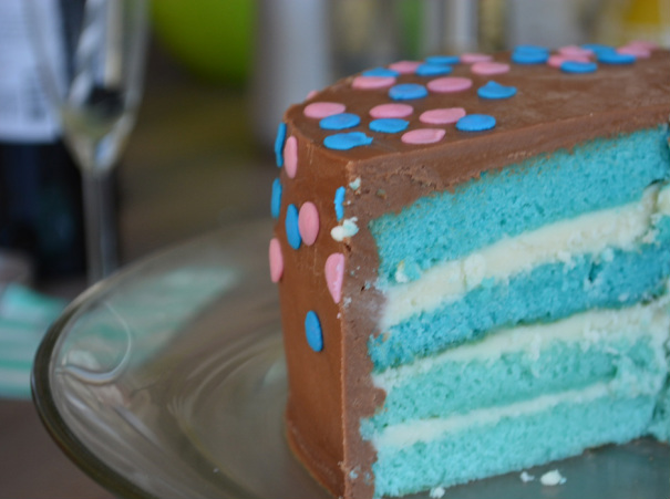 Modern gender reveal cake recipe