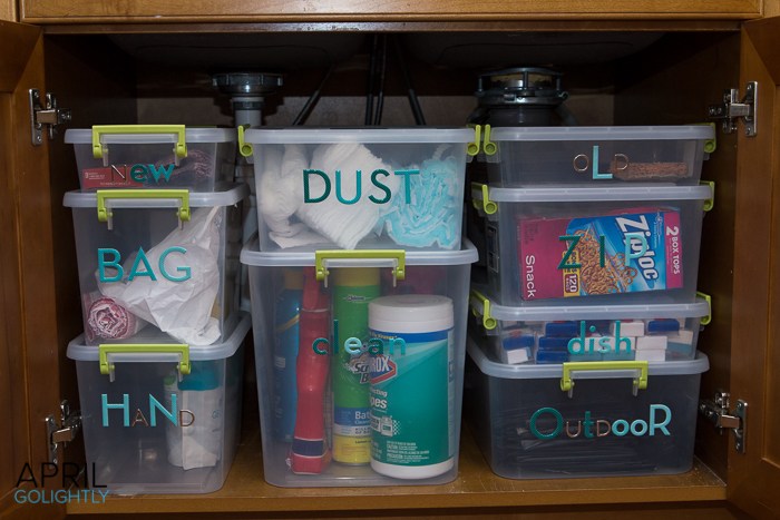 Organize underneath the kitchen sink 9747