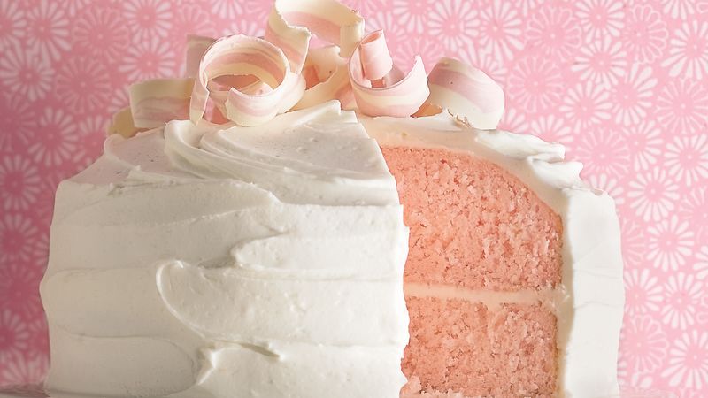 Pink almond cake