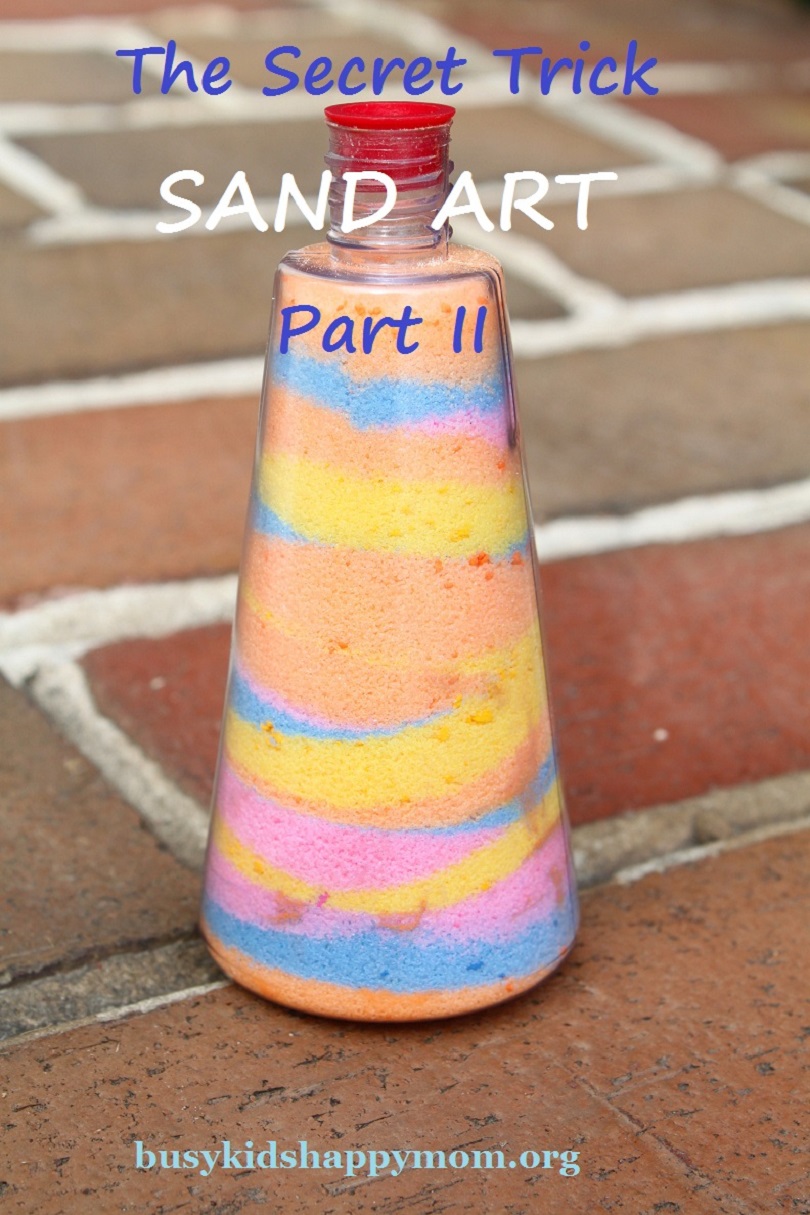 Rainbow sand art