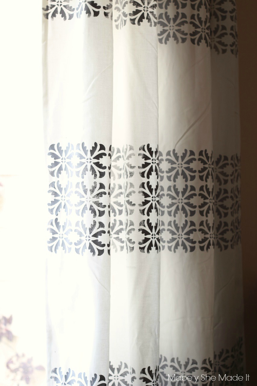 Stencil block curtains