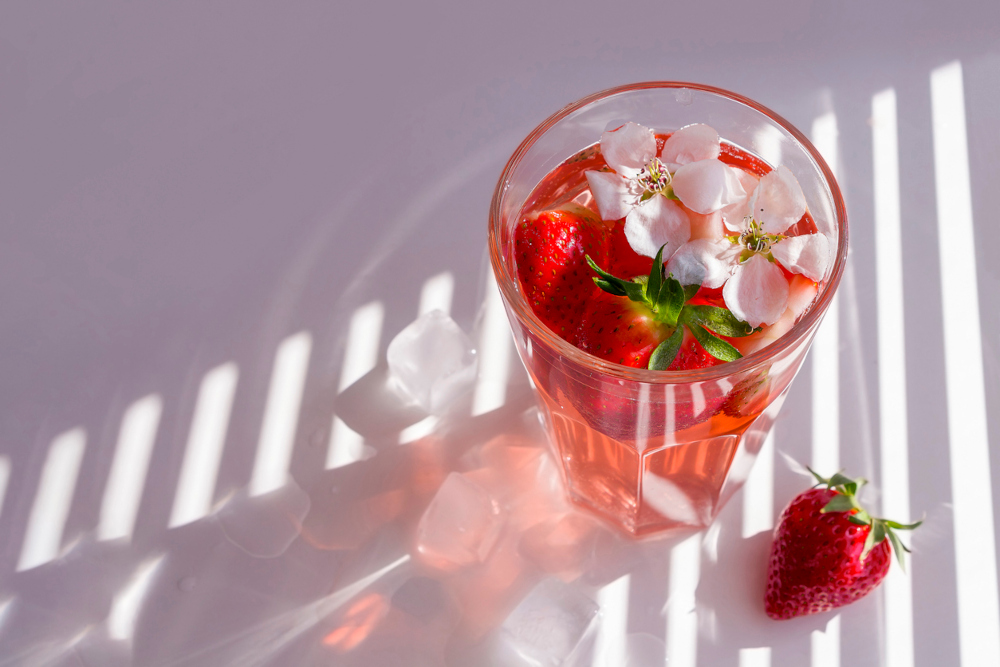 Strawberry Sangria with Sparkling Wine - Floral Cocktails