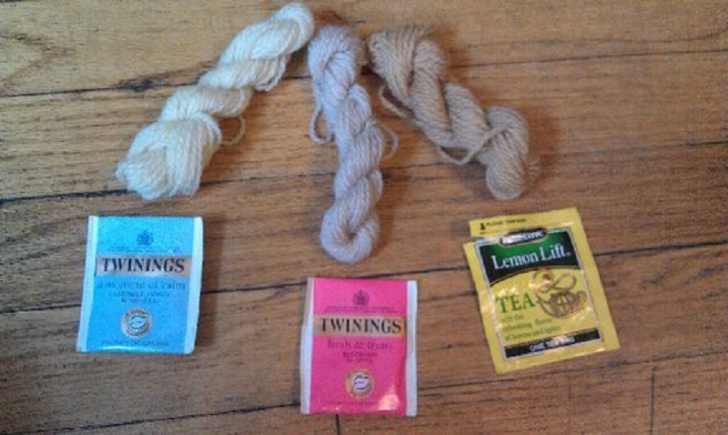 Tea dyed yarn