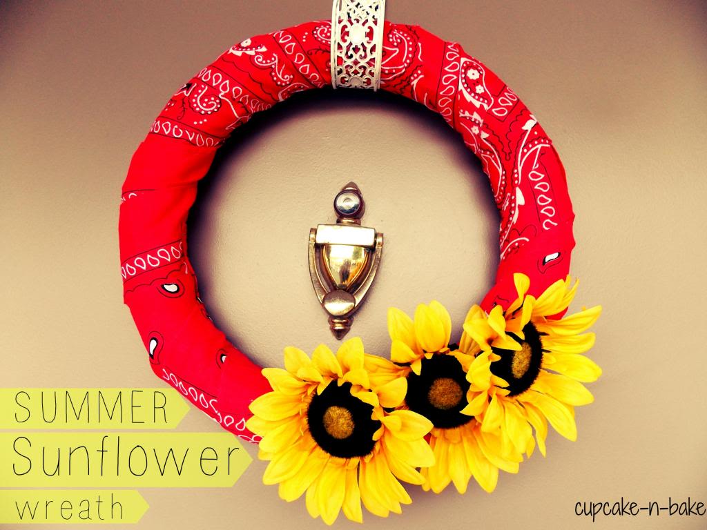 Diy summer sunflower wreath