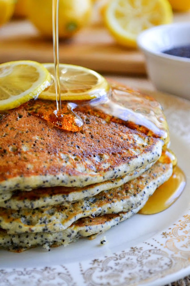 Lemon poppy seed pancakes