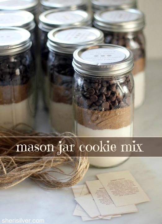 Mason jar cookie mix